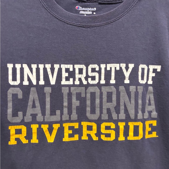 University of California Riverside Champion Navy Tee Size L - Picture 3 of 6